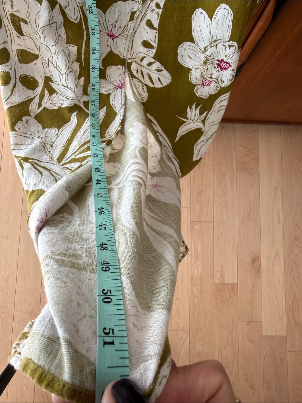 ZARA Tropical Floral Halter Midi Dress – Olive & Cream: XS - Picture 14 of 16